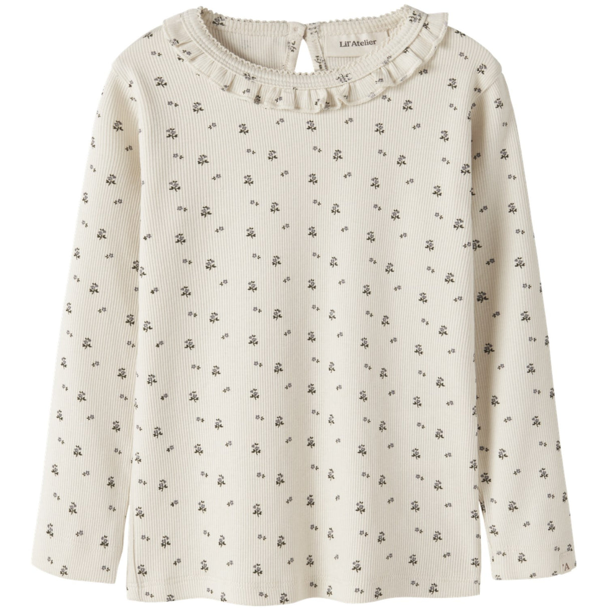 Lil'Atelier Turtledove Blue Flower Nmflago Mai Ls Slim Top Lil