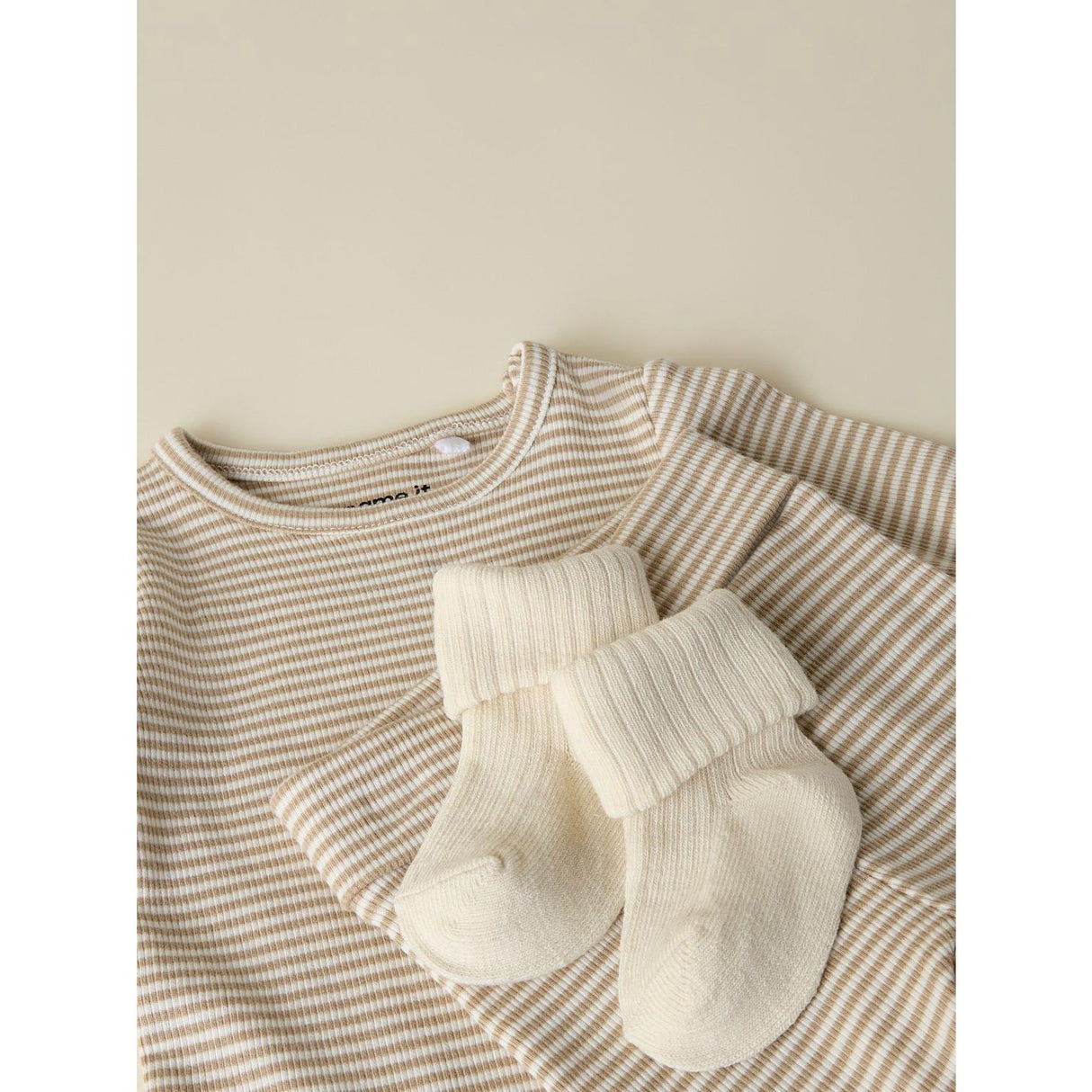 Name It Antique White Sesame Nbnnugat 2P Socks