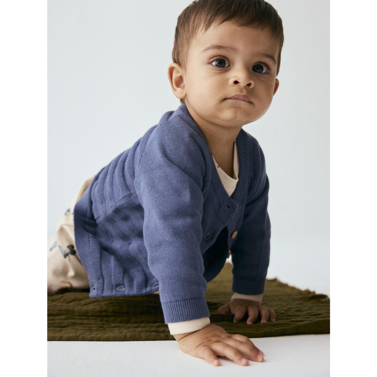 Name It Vintage Indigo Nbmkop Ls Knit Card
