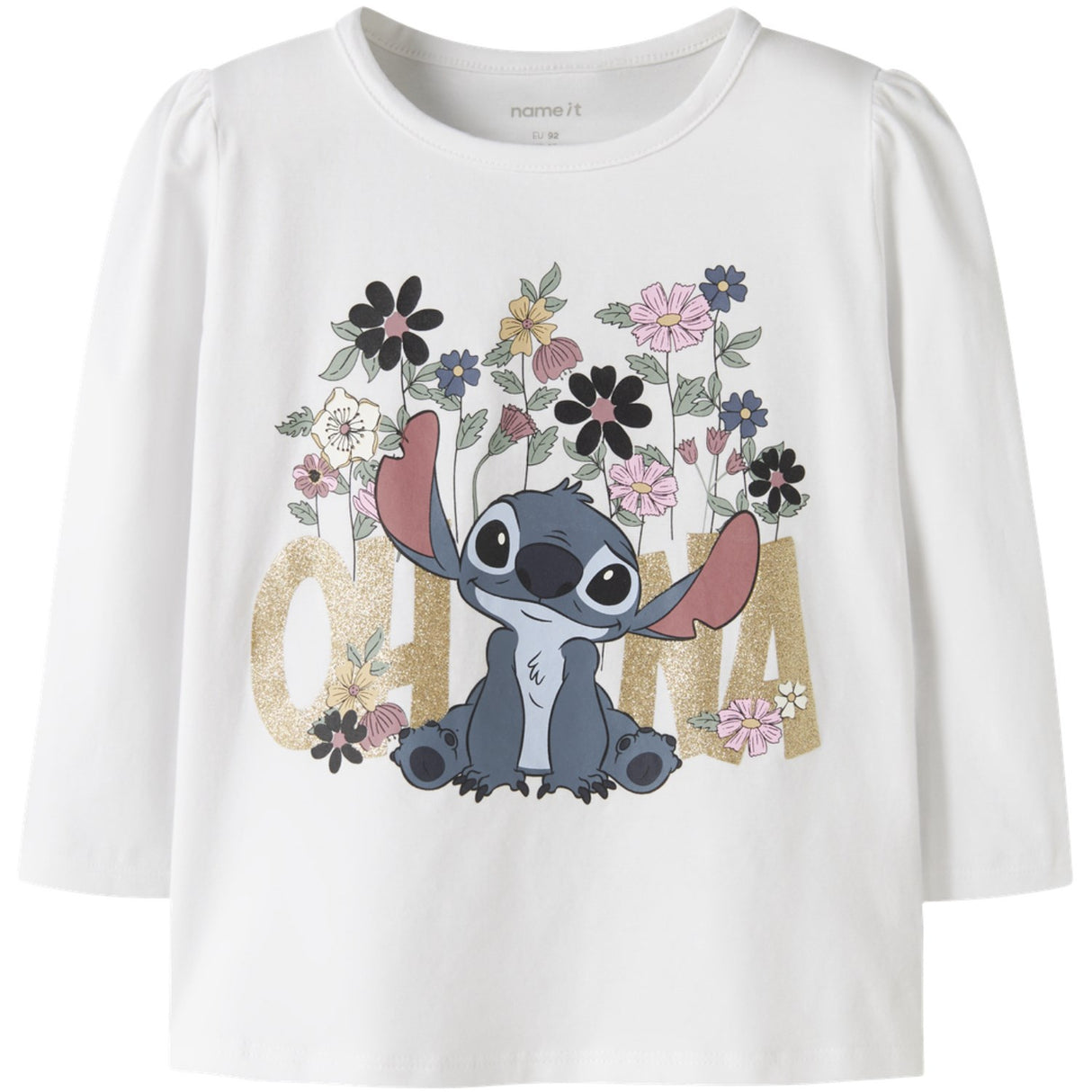 Name It Bright White Nmfjina Stitch Ls Top Box Noos Wdi