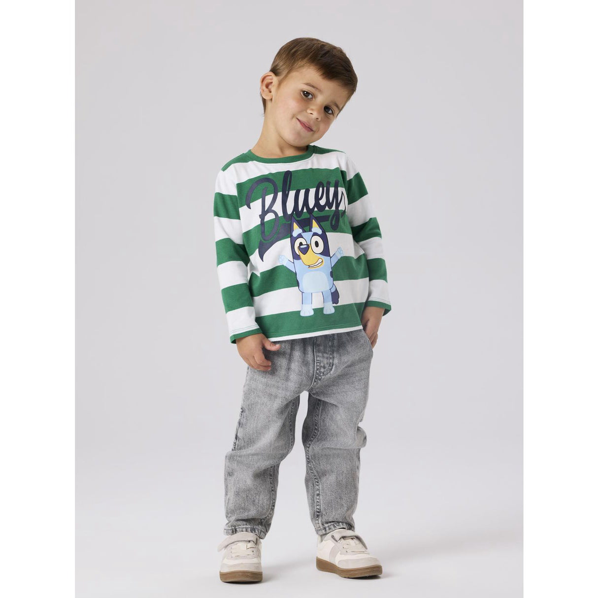 Name It Verdant Green Nmmjustin Bluey Ls Nreg Top Noos Sky