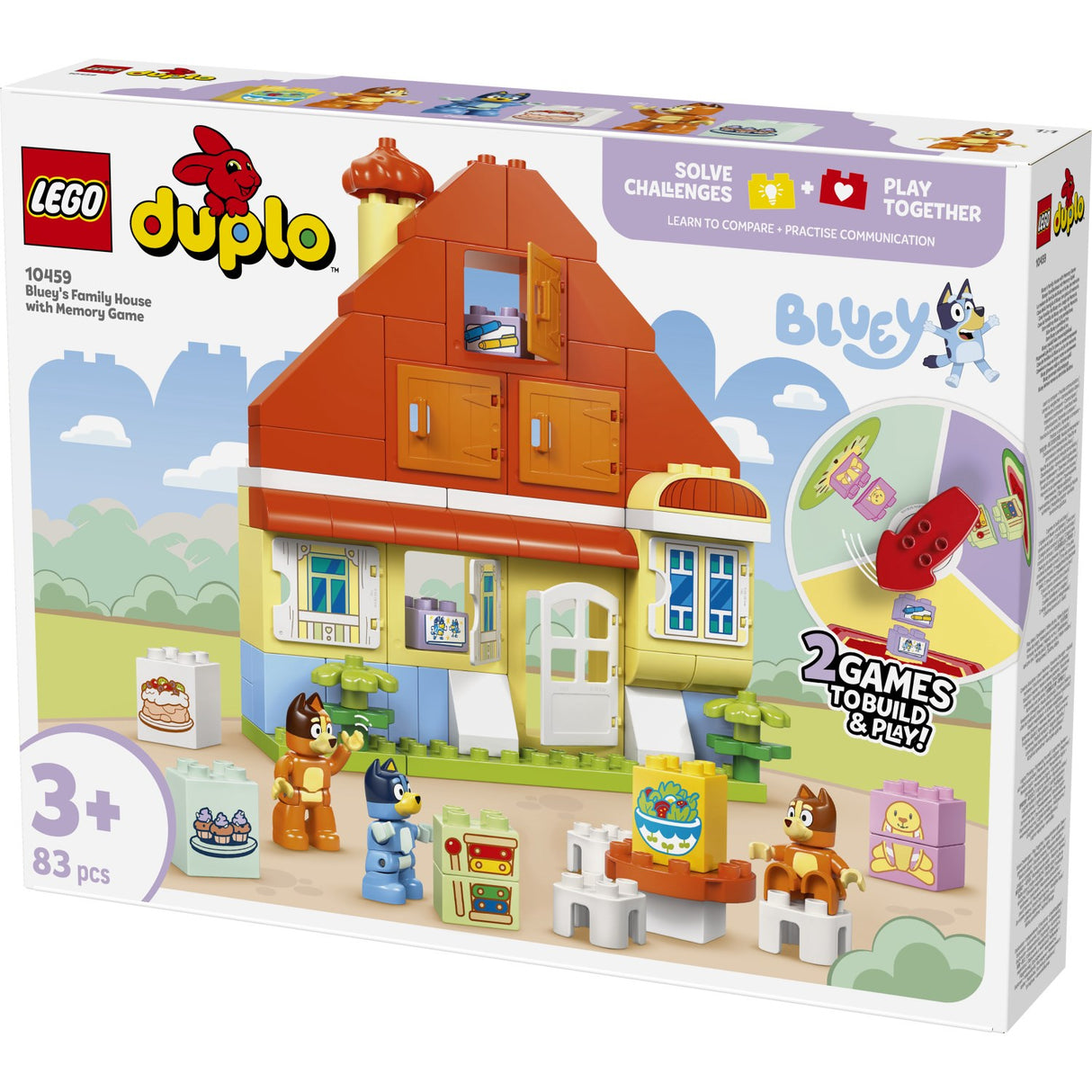 LEGO® DUPLO Bluey - Blueys Families Hus Med Huskespil 10459