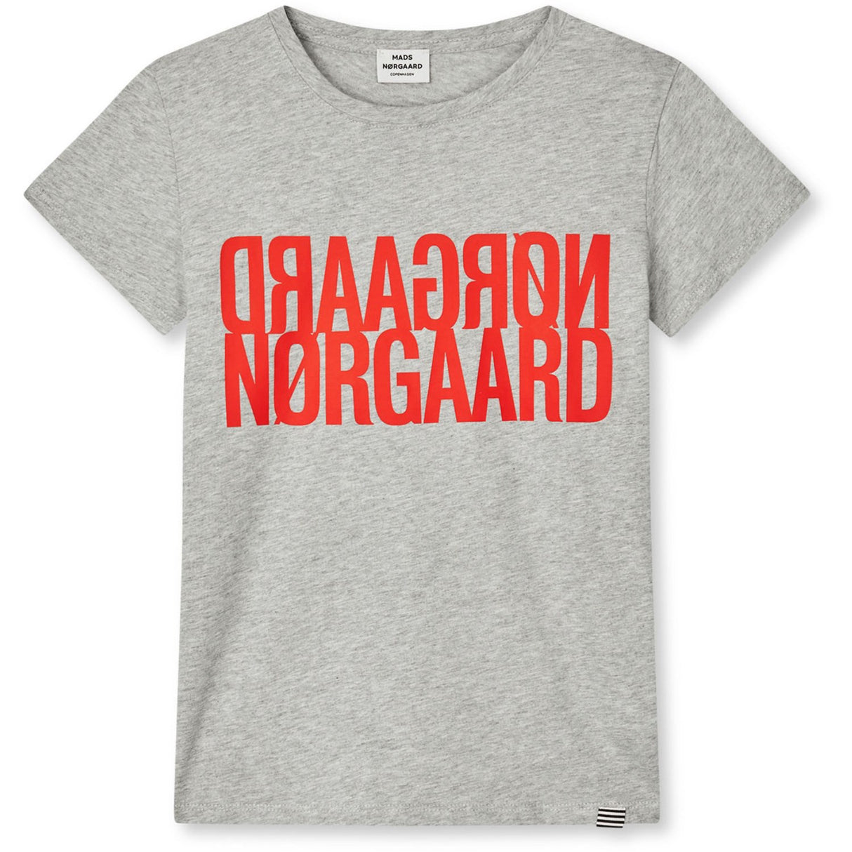 Mads Nørgaard Grey Melange Single Cotton Tuvina Tee