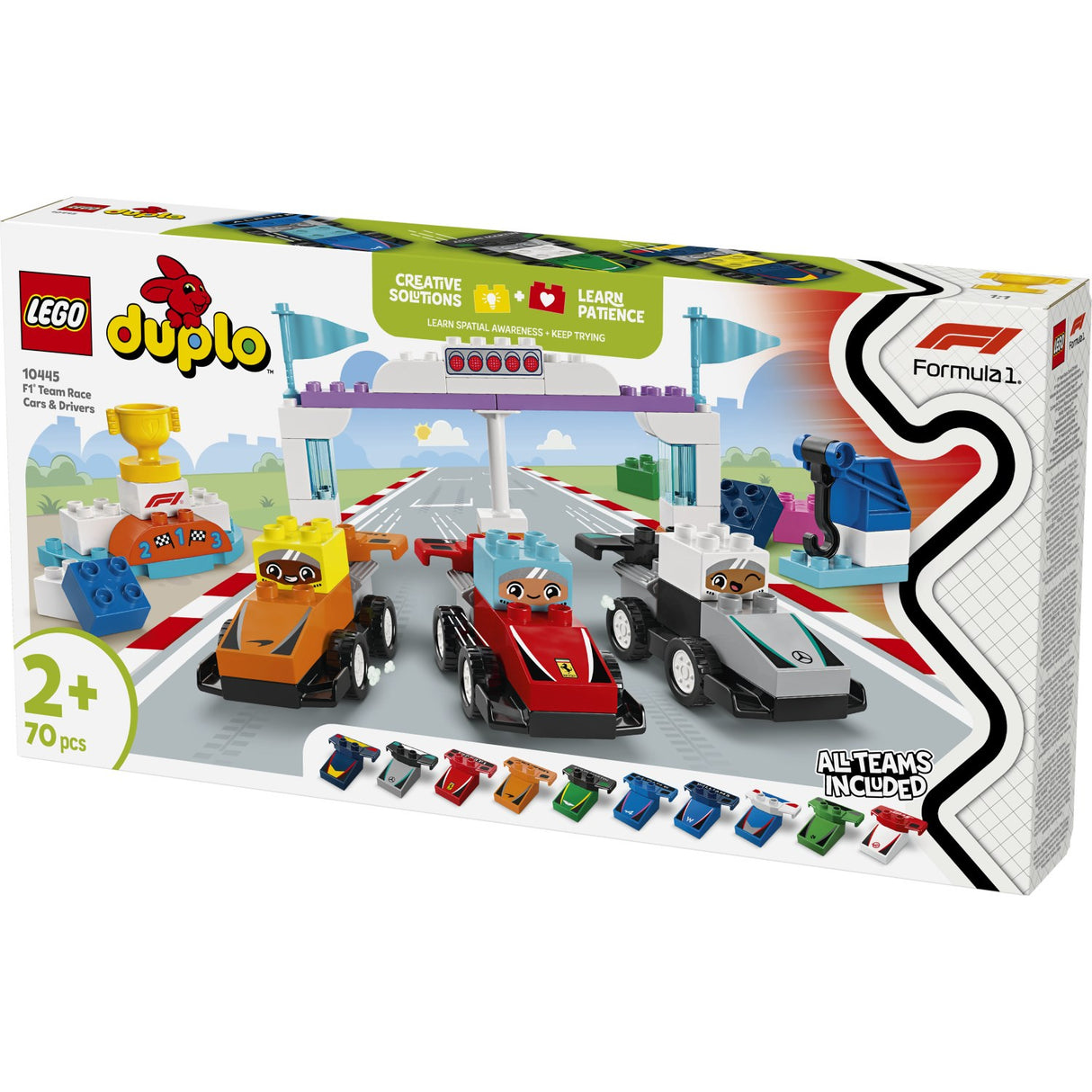 LEGO® DUPLO Town - F1®-teams Med Racerbiler And Kørere 10445