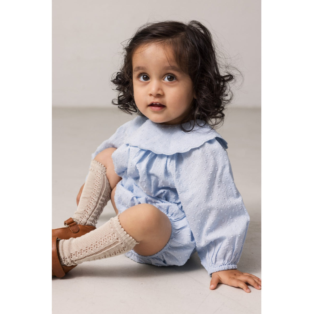 MarMar Fine Dobby Windy Blue Ritana Onesie