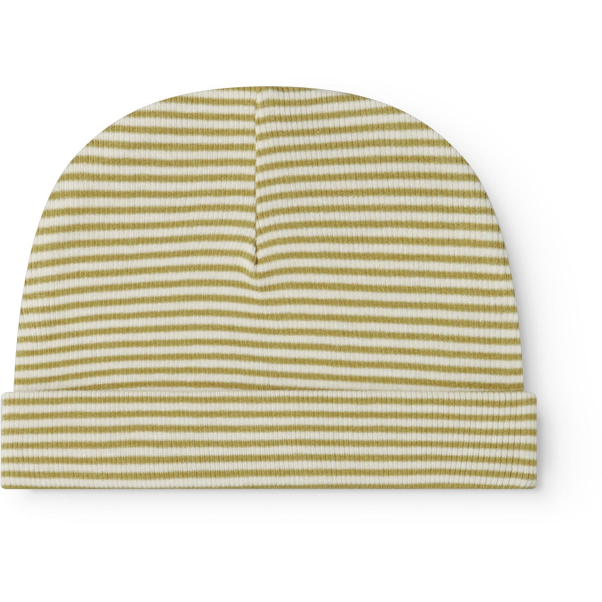 MarMar Newborn Modal Fine Rib Olive Stripe Aiko Hat