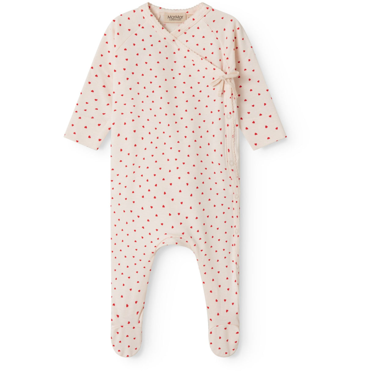 MarMar Newborn Modal Smooth Print Happy Hearts Rubetta Onesie