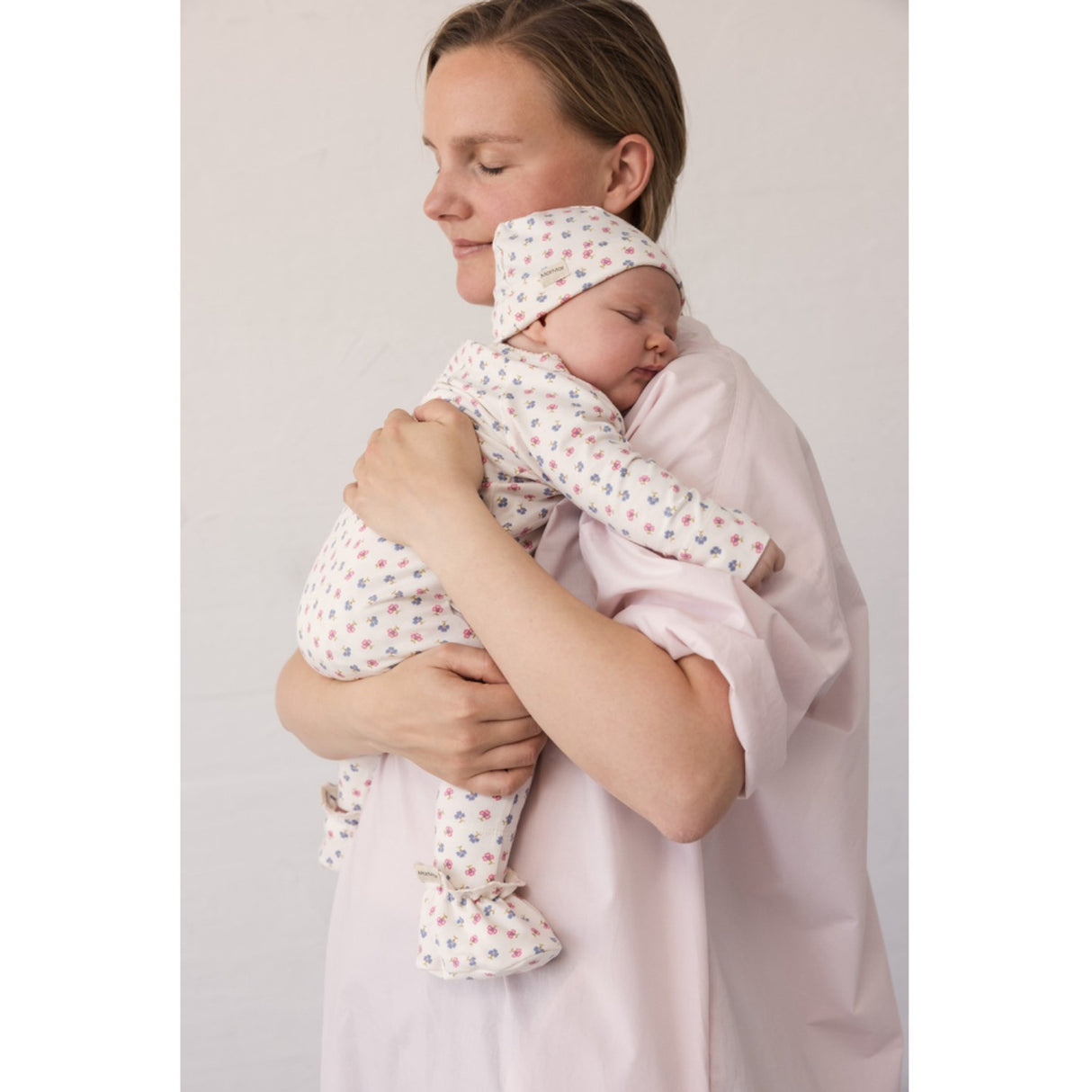 MarMar Newborn Modal Smooth Print Mini Flower Aiko Hat