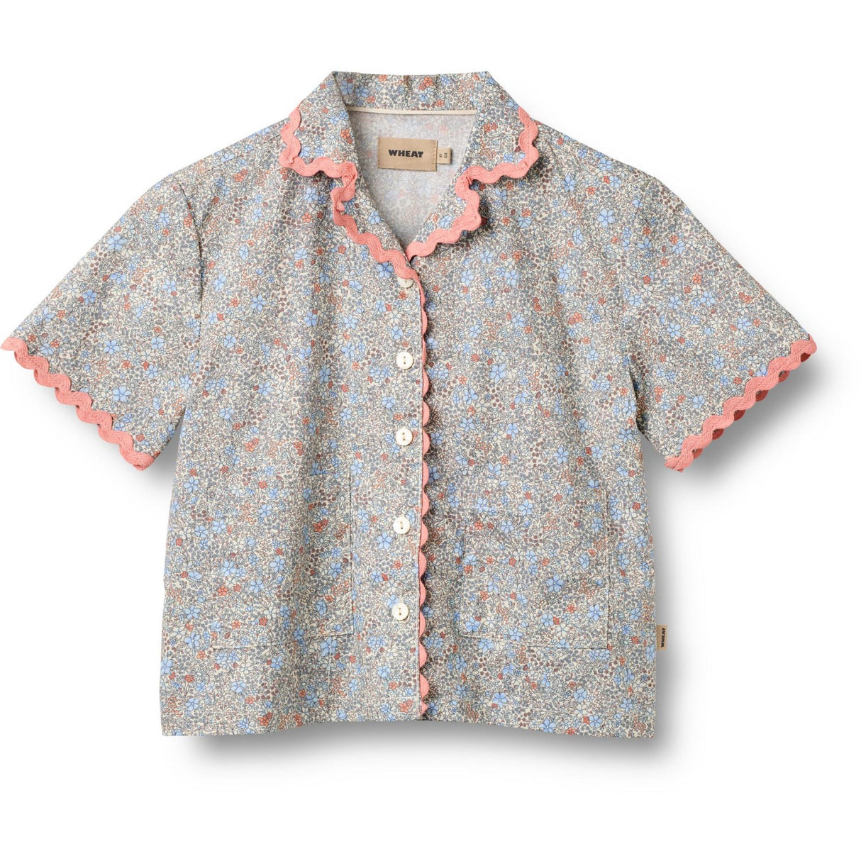 Wheat Air Blue Flowers Set Shirt S/S & Shorts Vilma