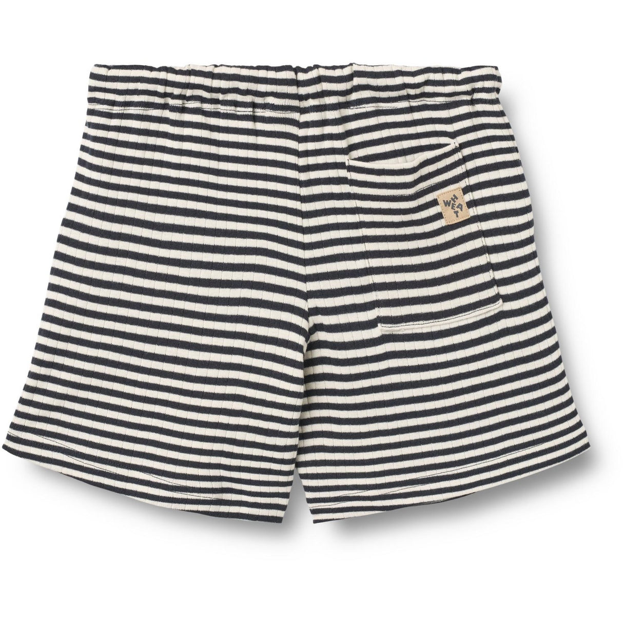 Wheat Navy Rib Stripe Set T-shirt S/S & Shorts Fabian
