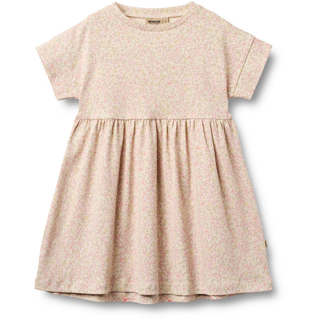 Wheat Coral Flowers Jersey Dress S/S Emilie