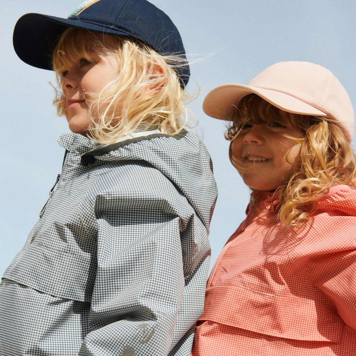 Wheat Blue Check Lightweight Shell Jacket Skyen