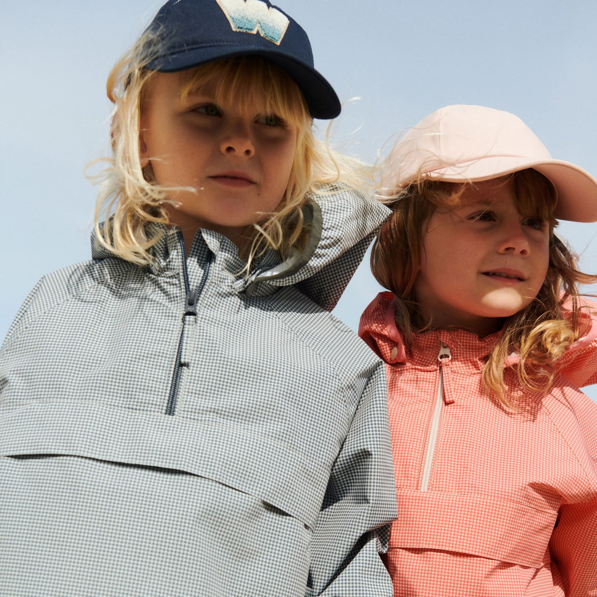 Wheat Blue Check Lightweight Shell Jacket Skyen