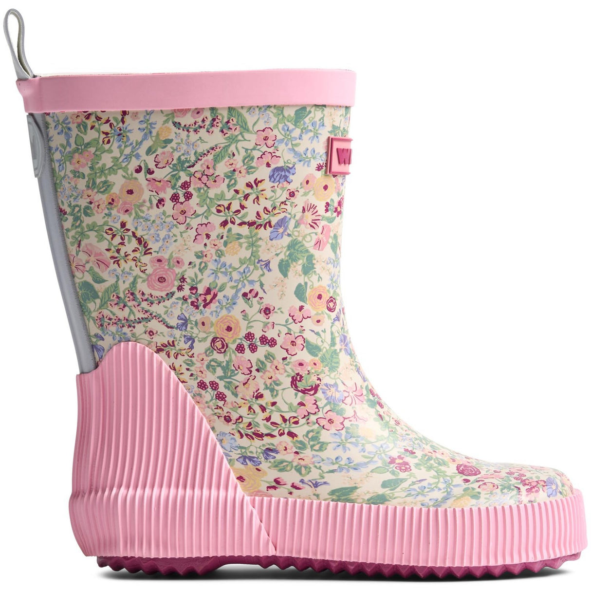 Wheat Cool Sky Flowers Rubber Boot Welly