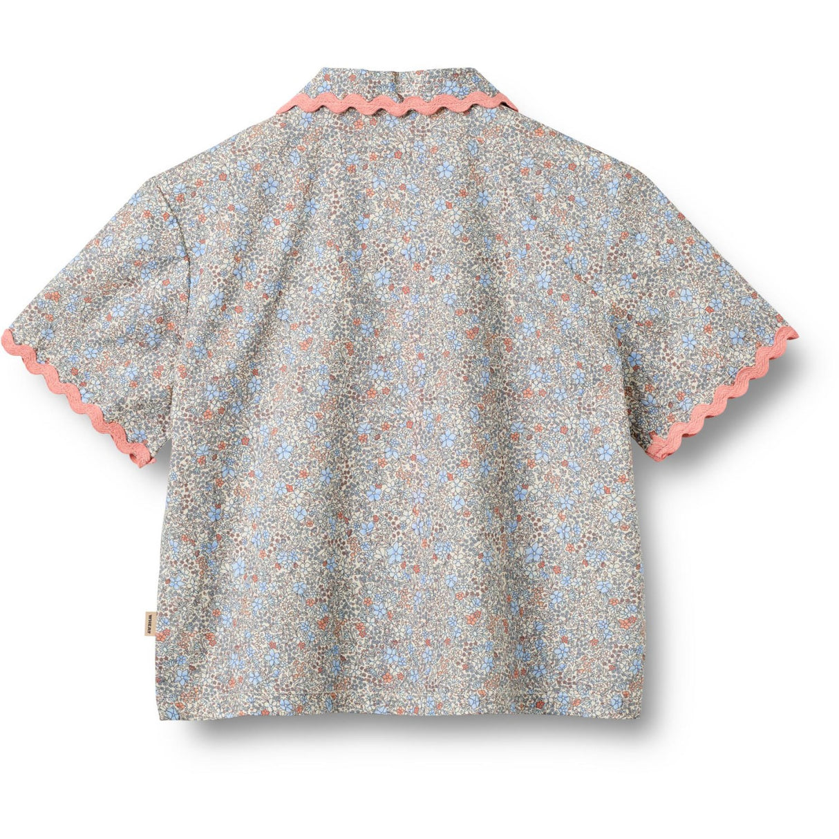 Wheat Air Blue Flowers Shirt S/S Lace Vilma