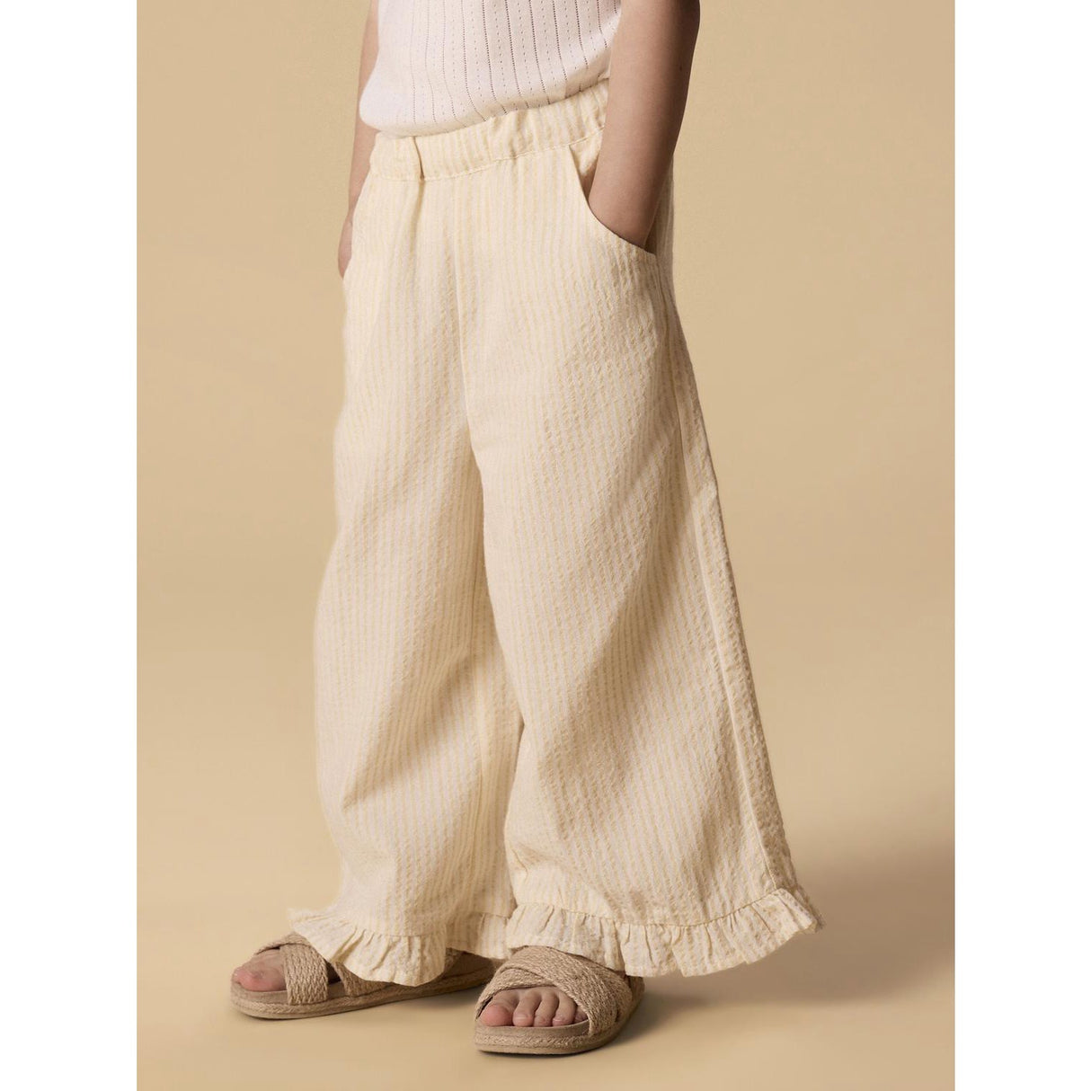 Lil'Atelier Coconut Milk Sahara Sun Nmffolly Wide Pants Lil