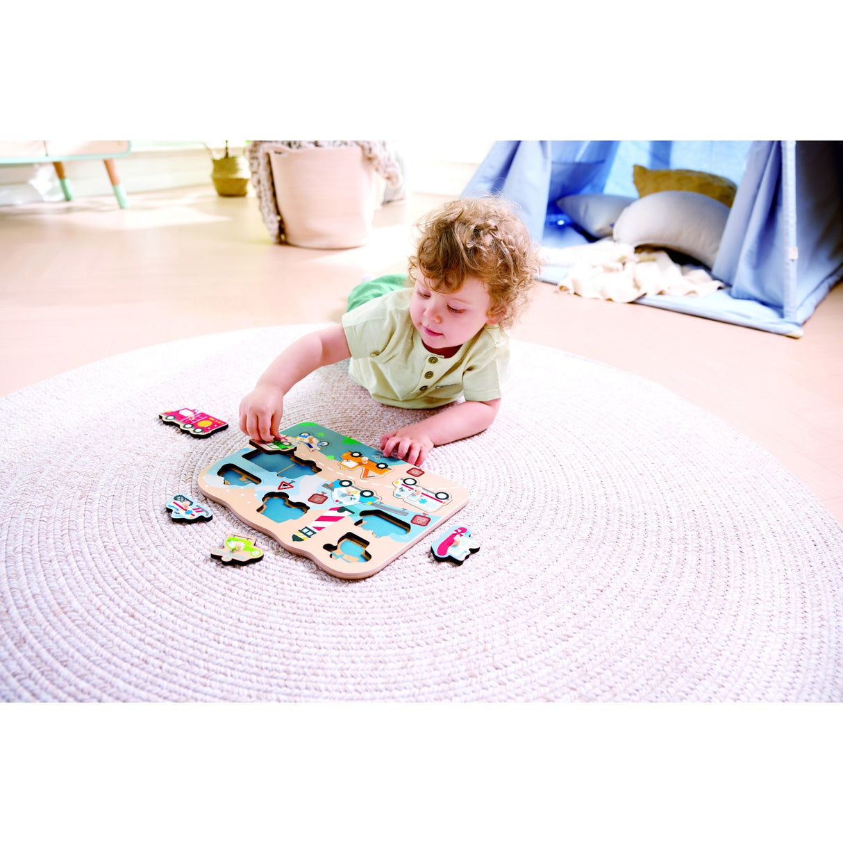 Hape Emergency Vehicles Peg Puzzle