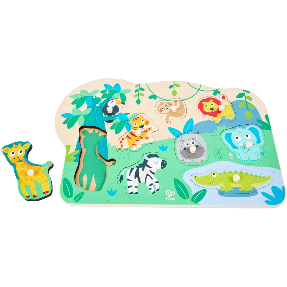 Hape Wild Animals Peg Puzzle