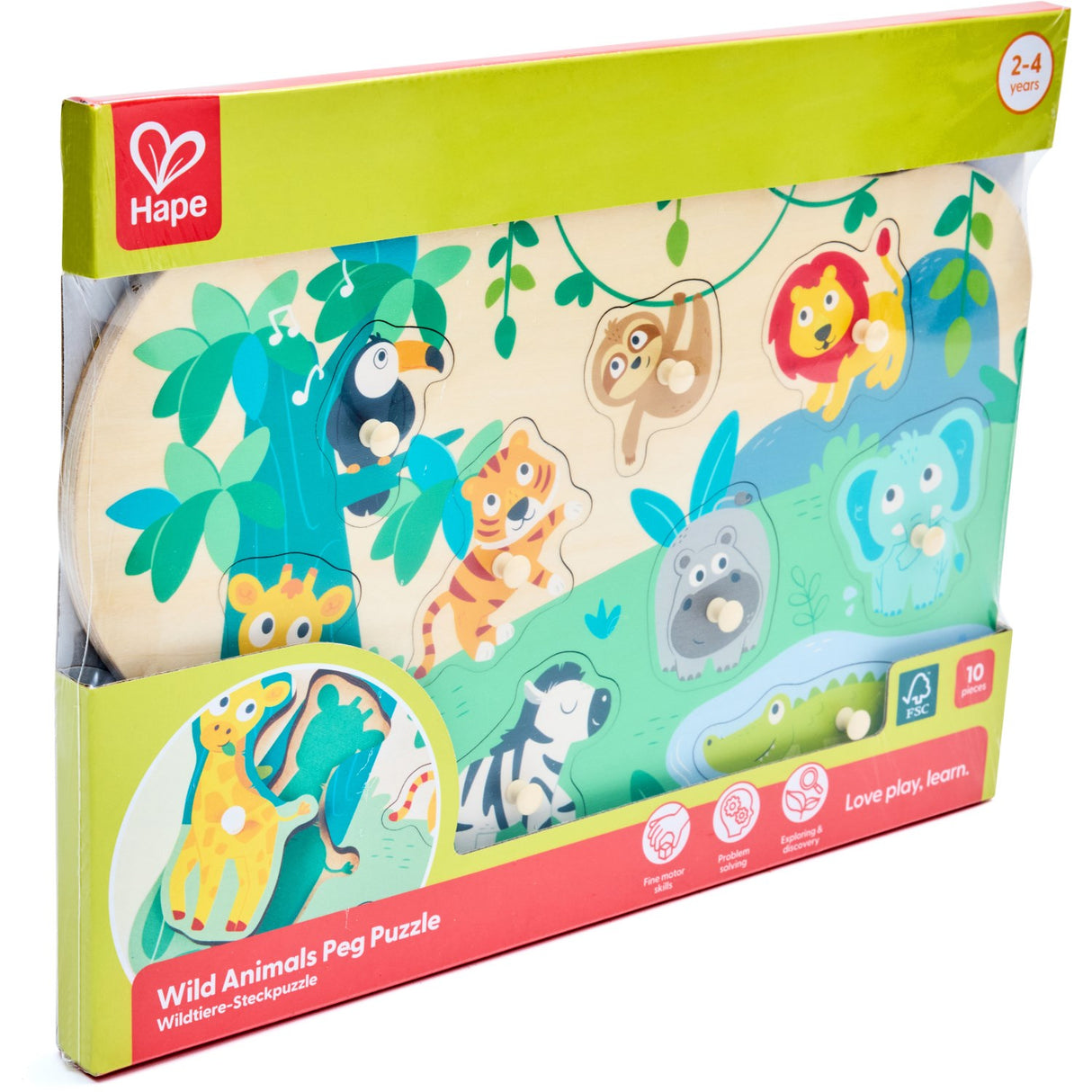 Hape Wild Animals Peg Puzzle