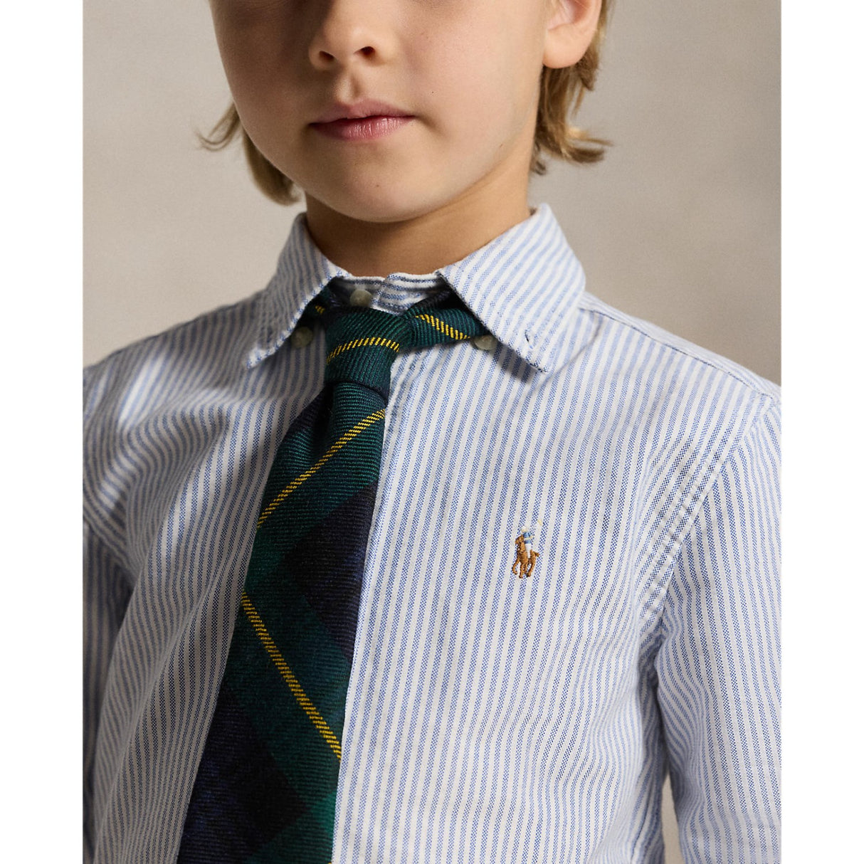 Polo Ralph Lauren Lt Blue Stripe Sport Shirt