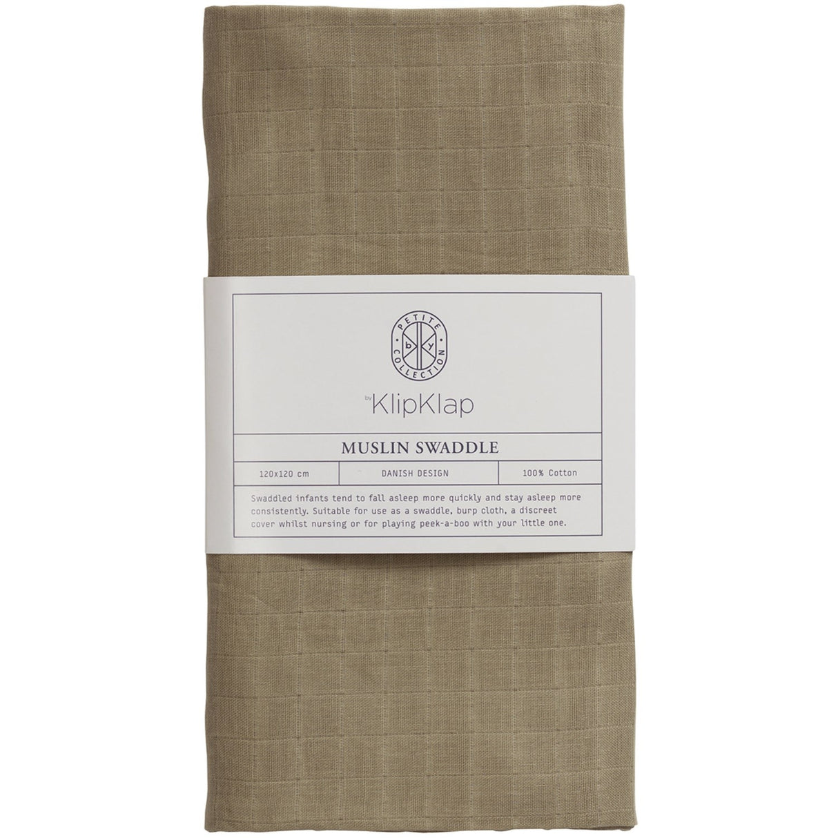 by KlipKlap Dark Sand Swaddle