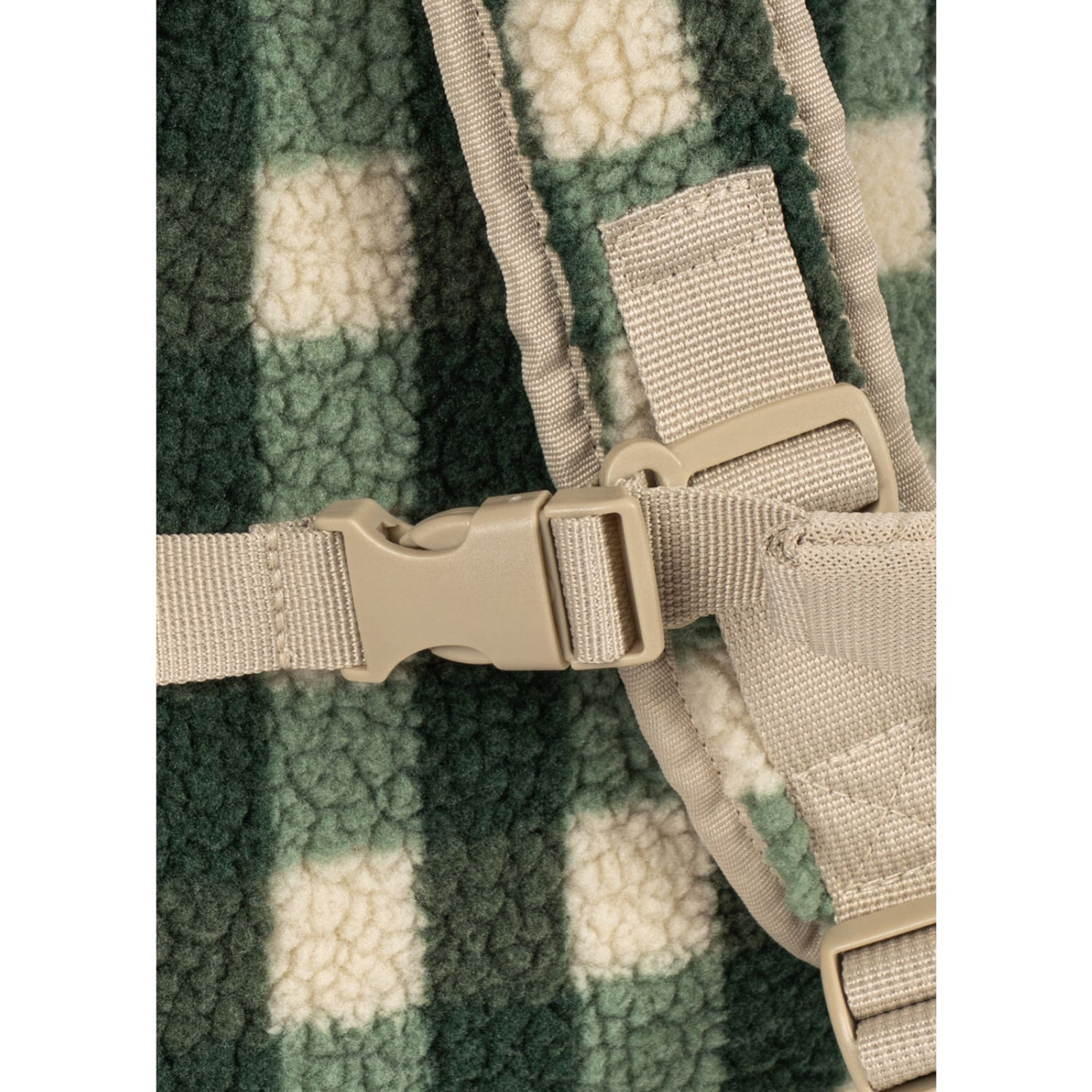 Konges Sløjd Green Check Jody Teddy Backpack Grs