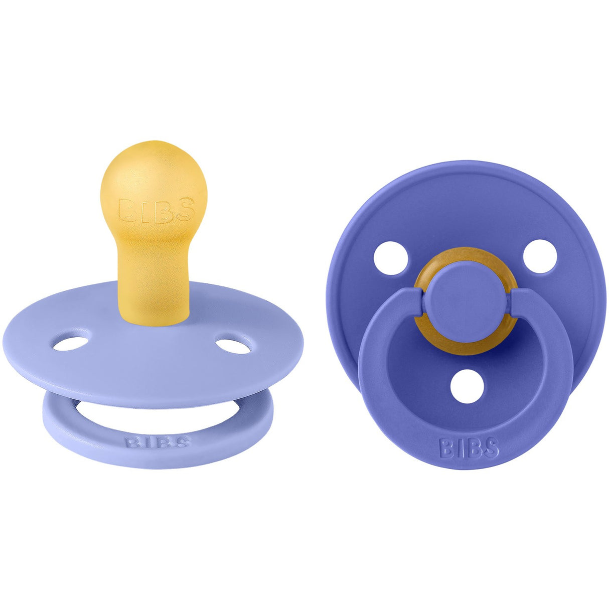 Bibs Hush/Grape Pacifier Colour 2-Pack Latex