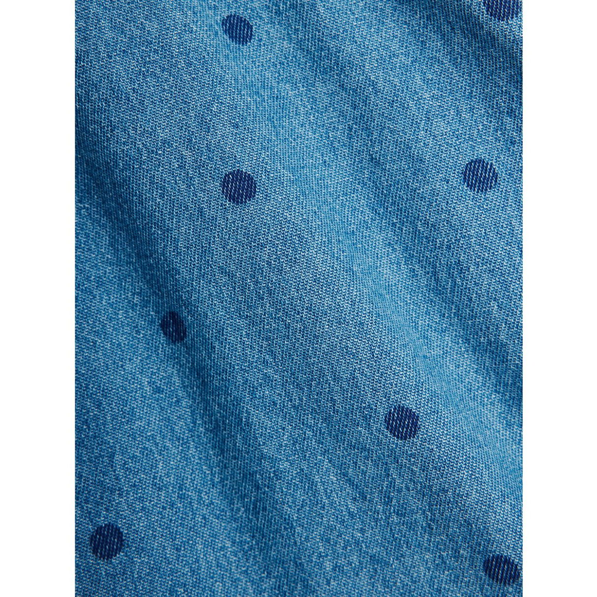 Mini Rodini Blue Lw Denim Dots AOP Ls Shirt
