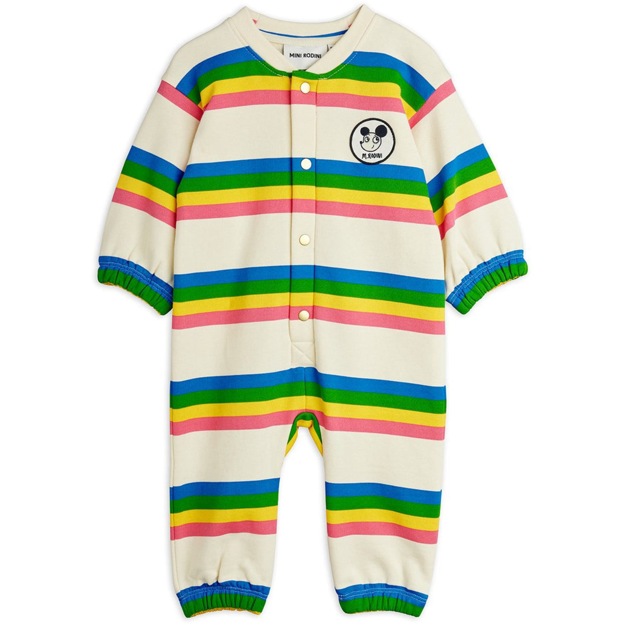 Mini Rodini Multi Ritzratz Stripe Baby Onesie
