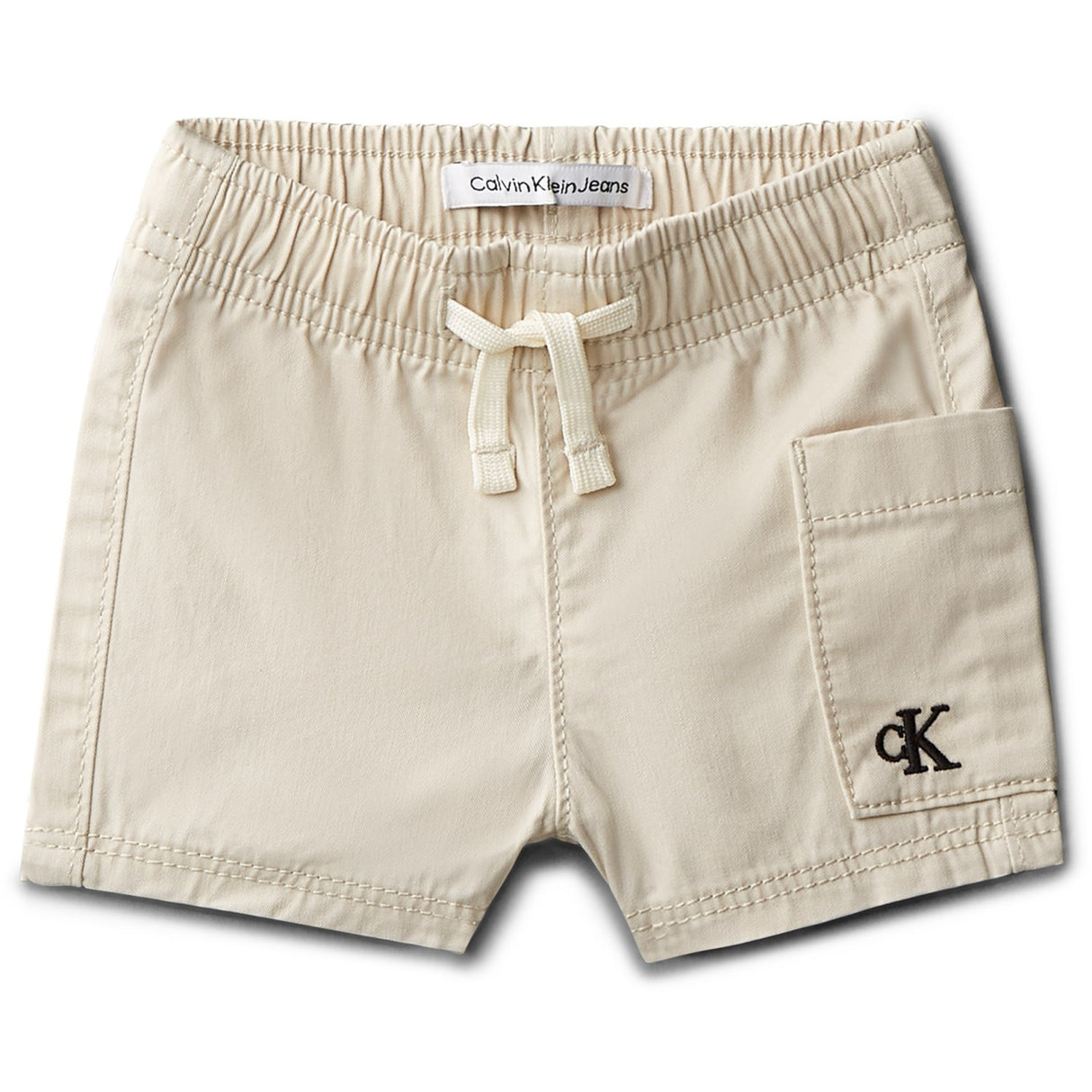 Calvin Klein Oatmeal Cotton Twill Shorts