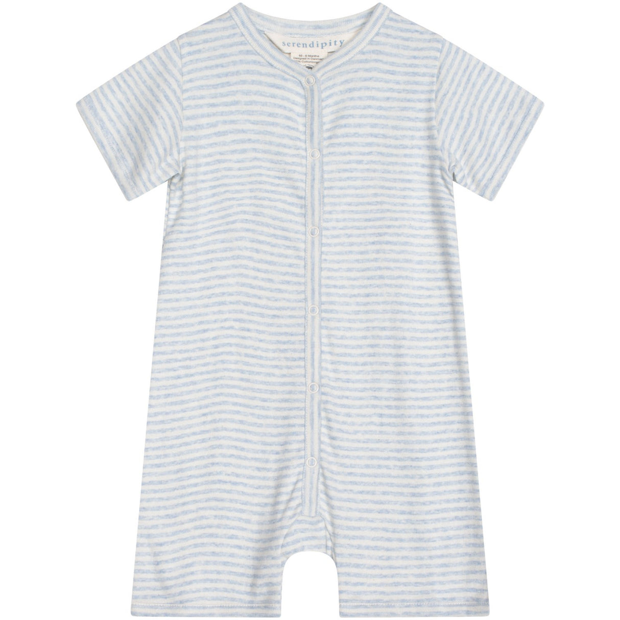 Serendipity Mist/Offwhite Baby Short Suit Stripe