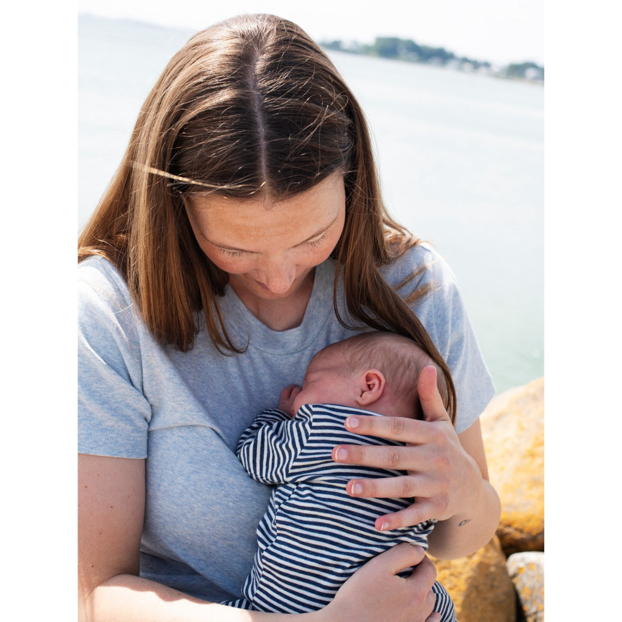 Serendipity Navy/Offwhite Newborn Stripe Suit