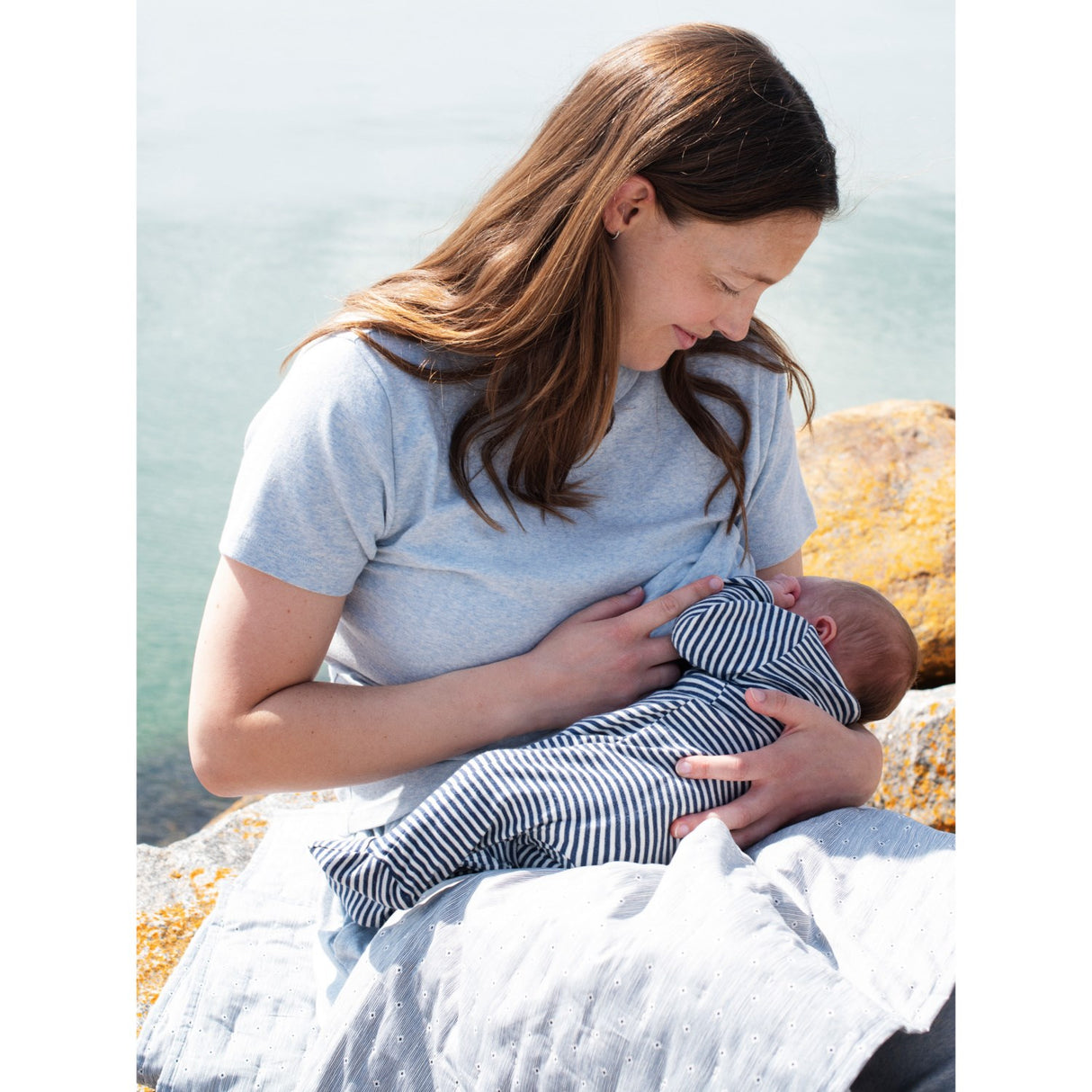 Serendipity Navy/Offwhite Newborn Stripe Suit