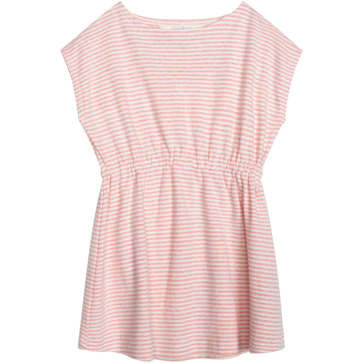 Serendipity Coral/Offwhite Beach Dress Stripe
