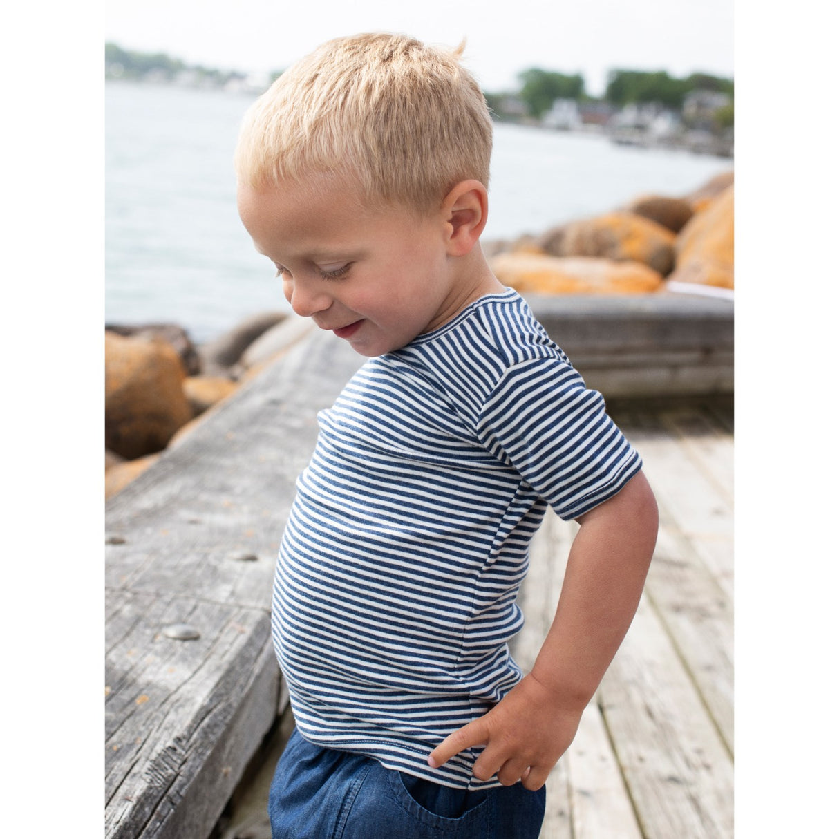 Serendipity Navy/Offwhite T-Shirt Stripe