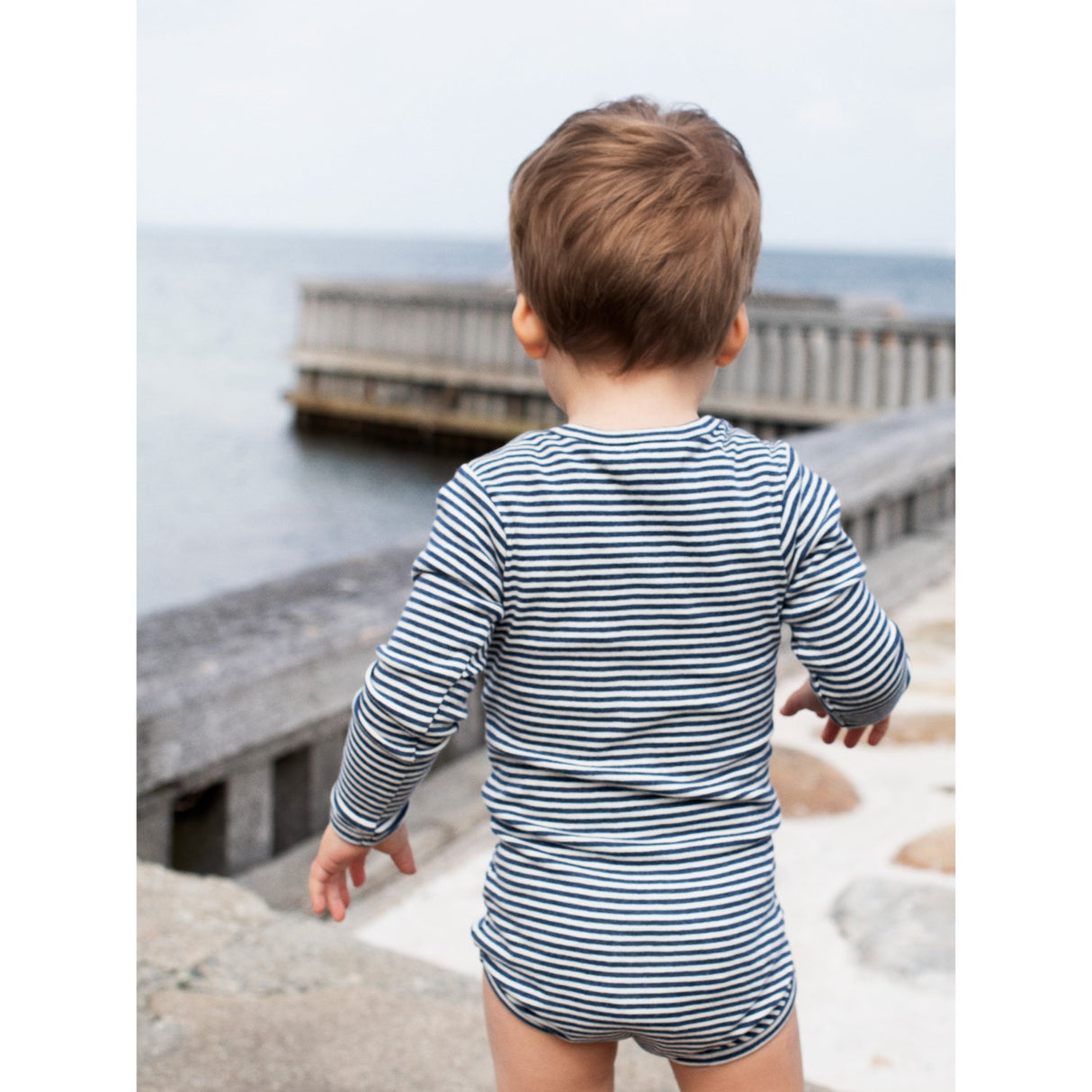 Serendipity Navy/Offwhite Baby Body Stripe