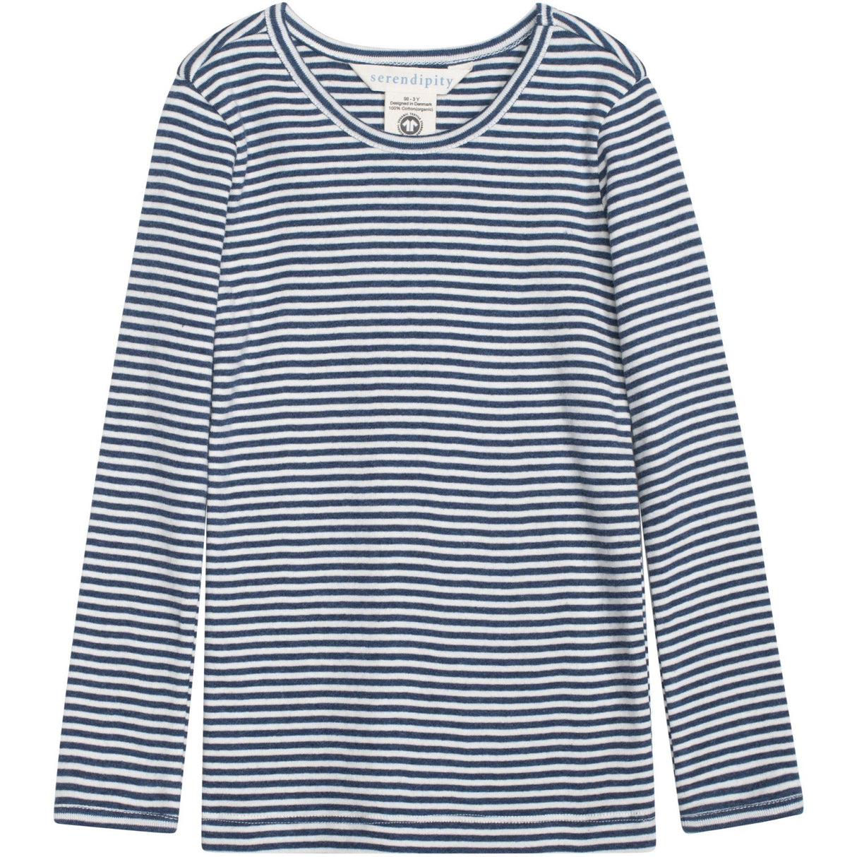 Serendipity Navy/Offwhite Slim Blouse Stripe