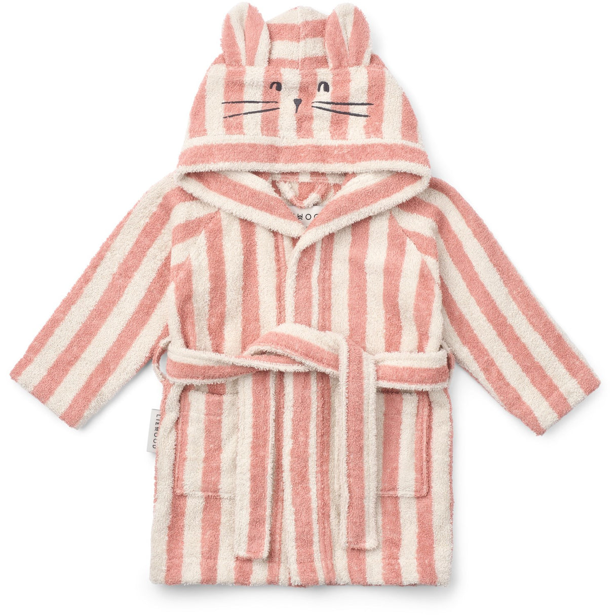 LIEWOOD Coral Blush / Creme De La Creme Stripe Lily Bathrobe