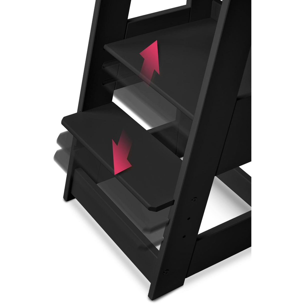 tiSsi® Black Laquer Felix Learning Tower Massiv Beech