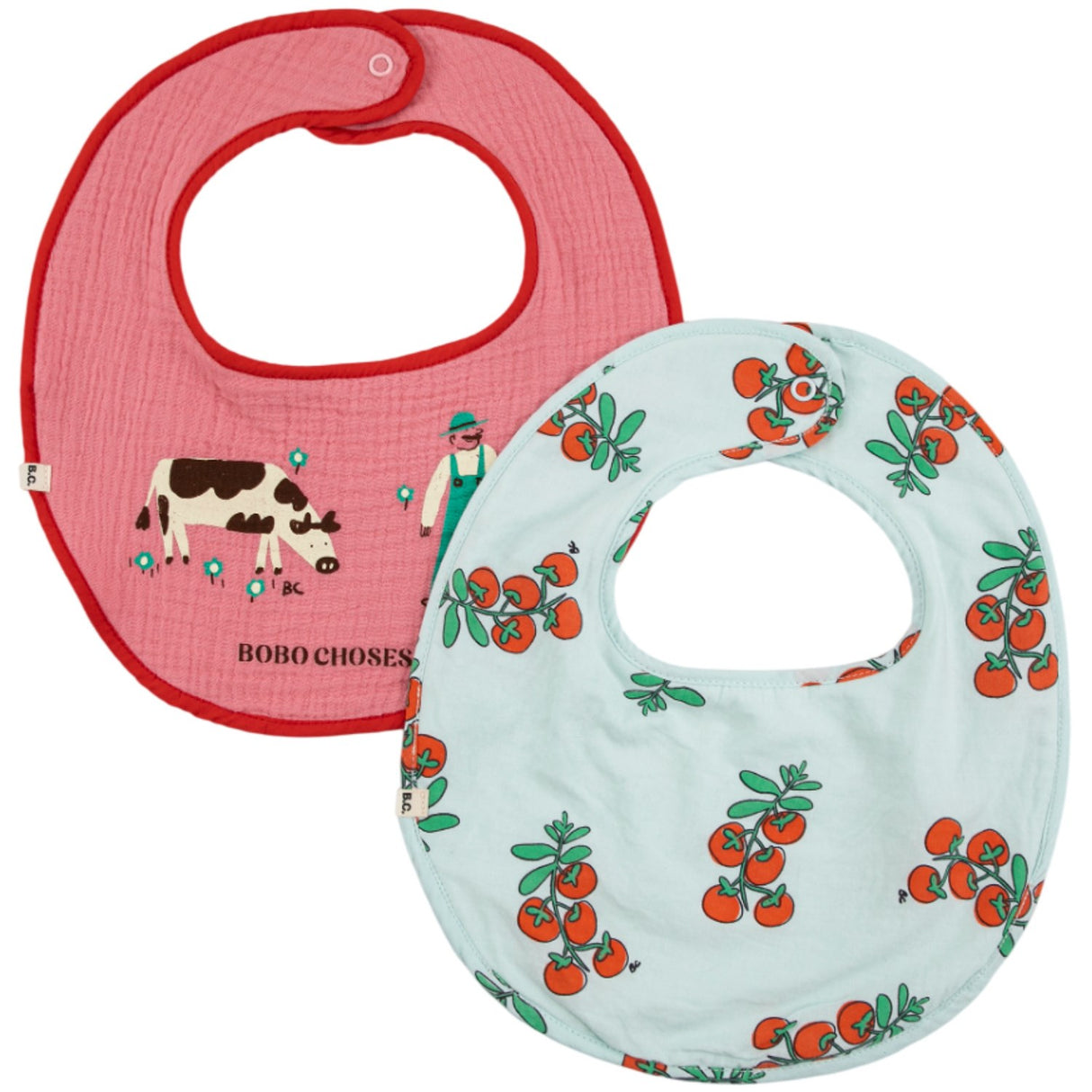 Bobo Choses Multicolor Juicy Tomatoes Bib Set X2