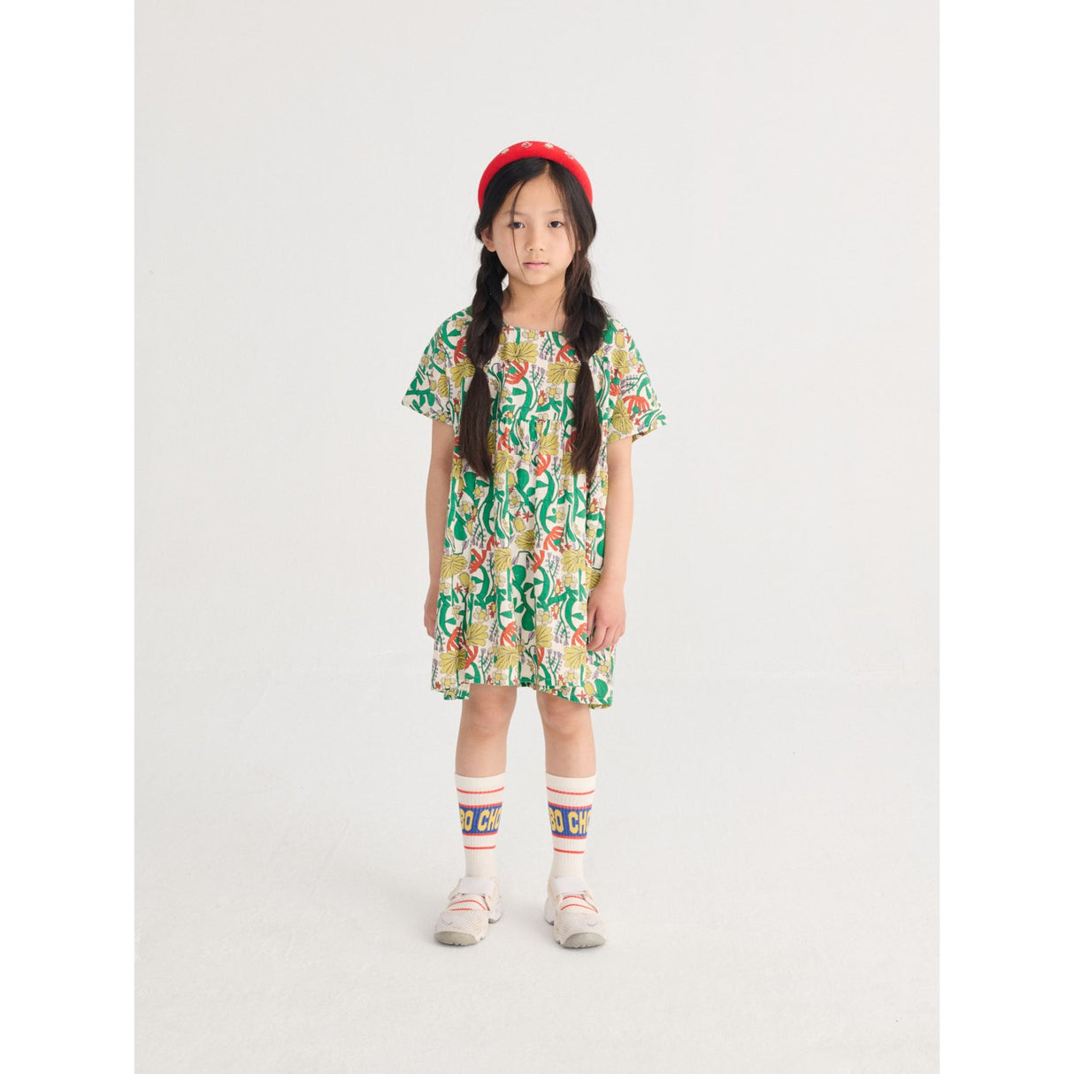 Bobo Choses Offwhite Color Herbalist All Over Woven Dress