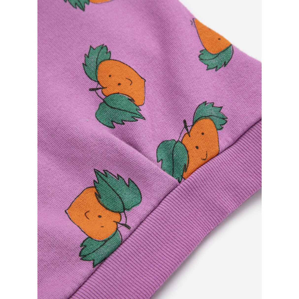 Bobo Choses Purple Tangerine All Over Cropped Sweatshirt