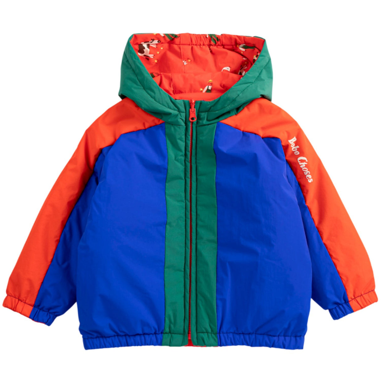 Bobo Choses Red Farm Adventure All Over Reversible Anorak