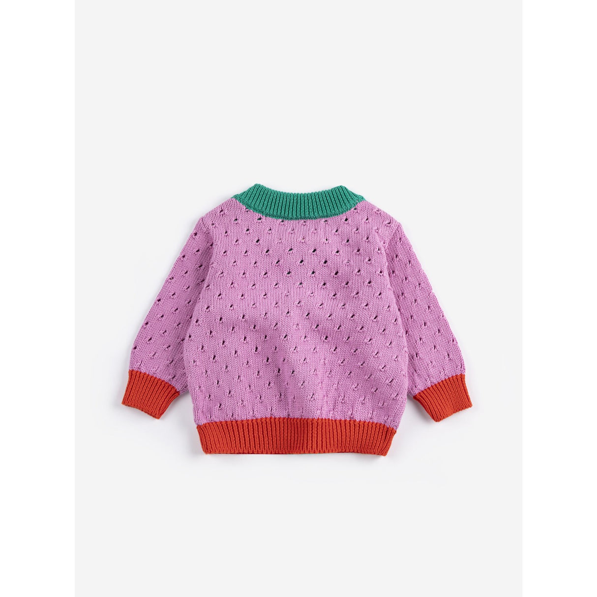 Bobo Choses Multicolor Color Block Open Work Cardigan