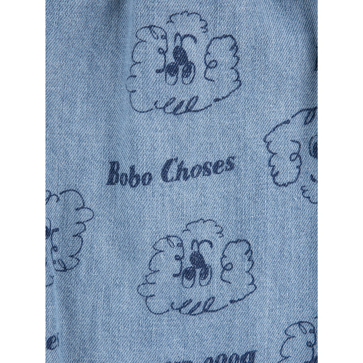 Bobo Choses Prussian Blue Pickles The Dog All Over Denim Pants