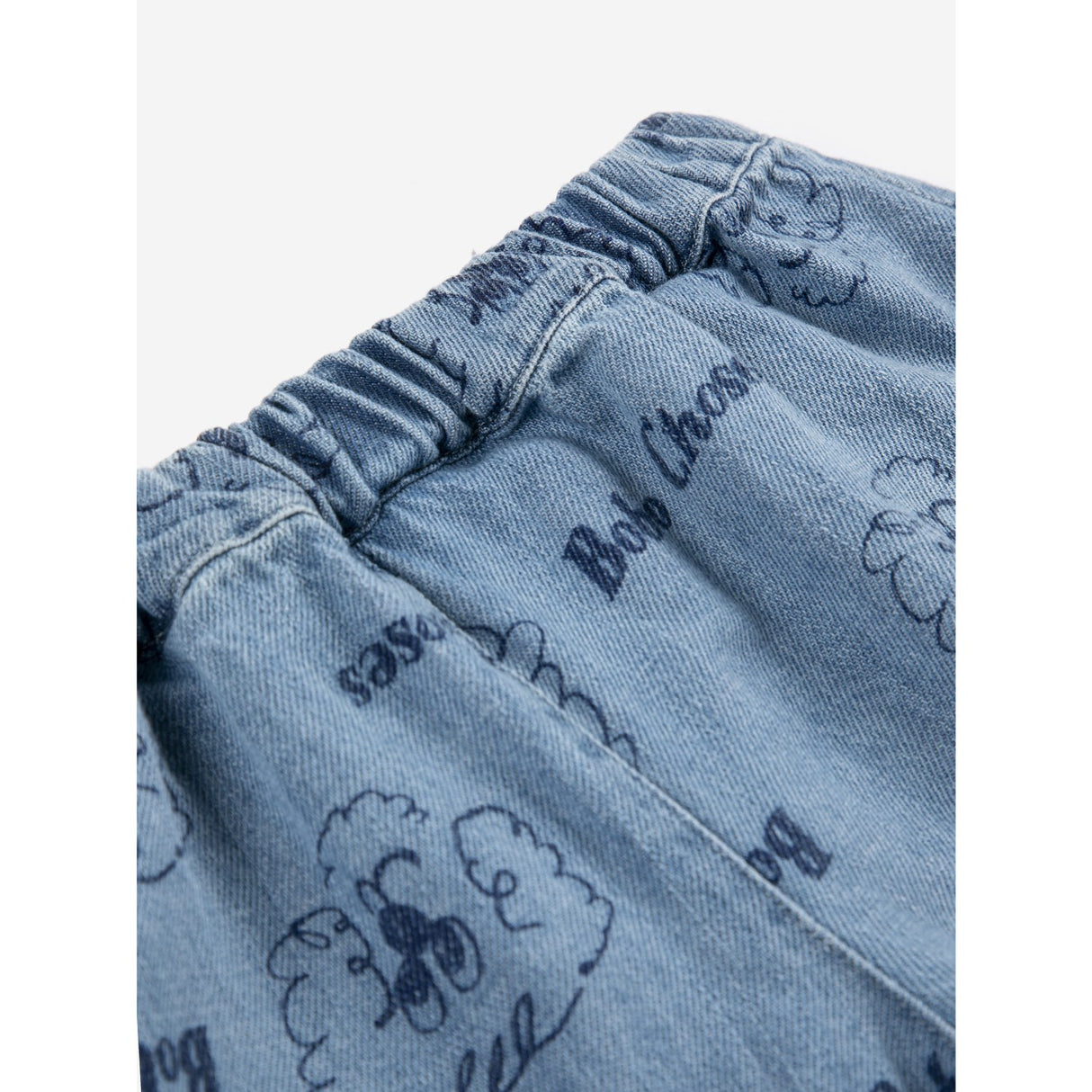 Bobo Choses Prussian Blue Pickles The Dog All Over Denim Pants