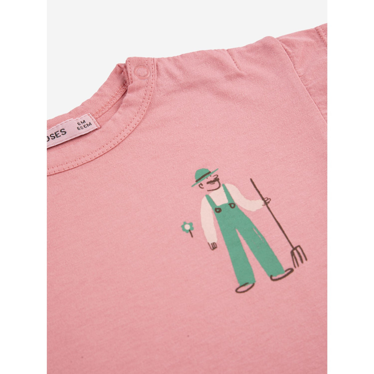 Bobo Choses Pink Farm Adventure T-Shirt