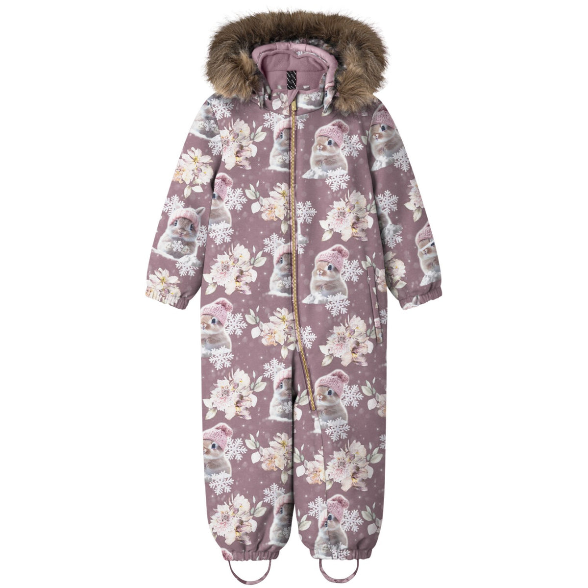 Name It Grape Shake Snow Bunny Nmfsnow10 Suit Aop Fo Noos