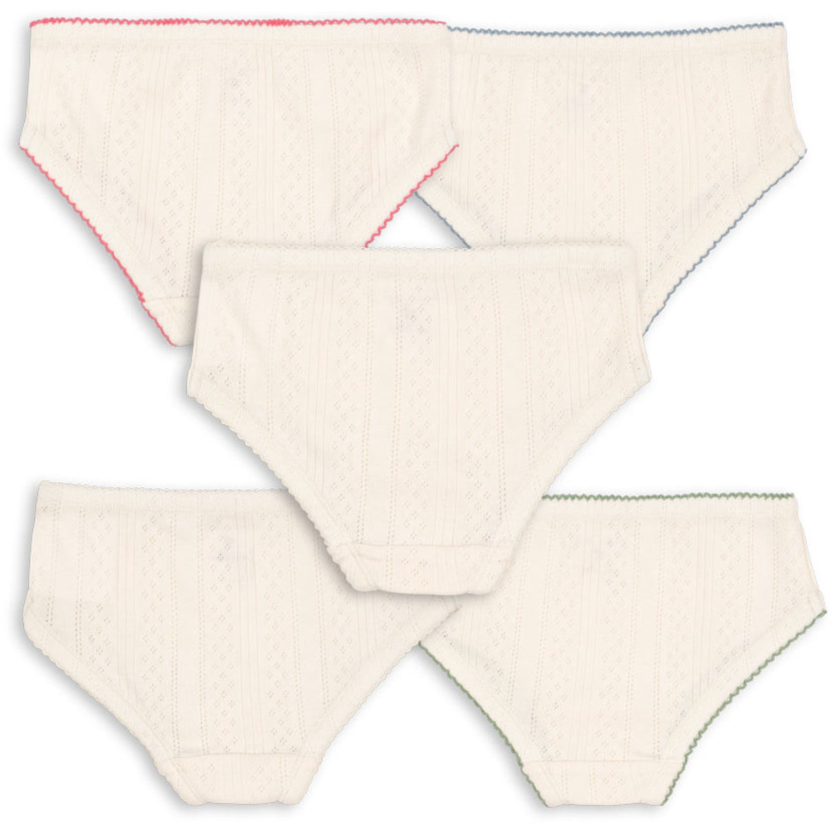 Konges Sløjd Antique White Minna 5 Pack Girl Underpants Gots