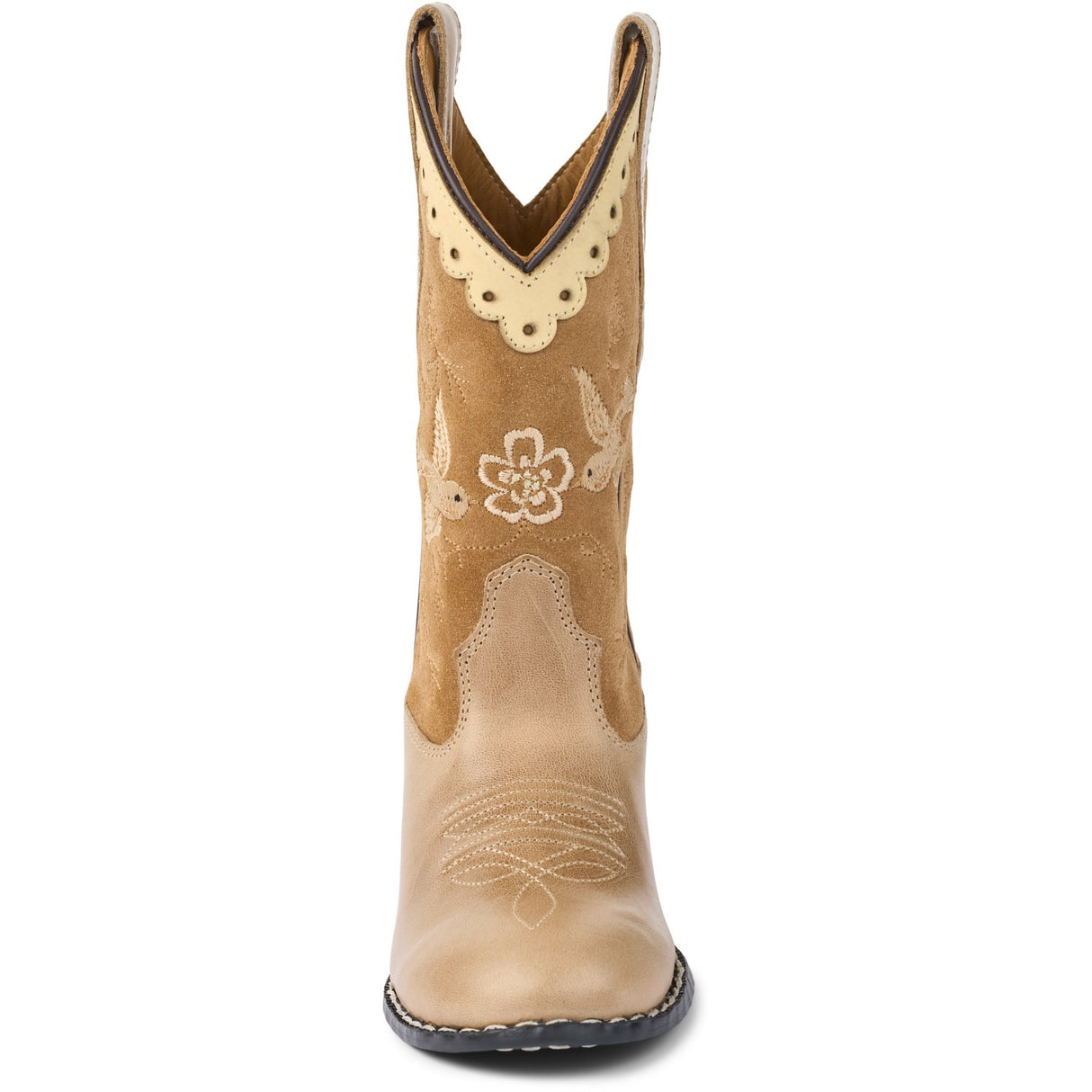 COPENHAGEN COLORS Beige Suede Limited Cowboy Boots High